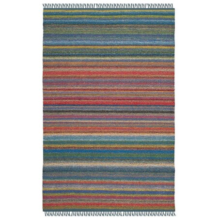 Safavieh 4 x 6 ft. Kilim Hand Woven Medium Rectangle Area Rug, Blue and Orange KLM108B-4